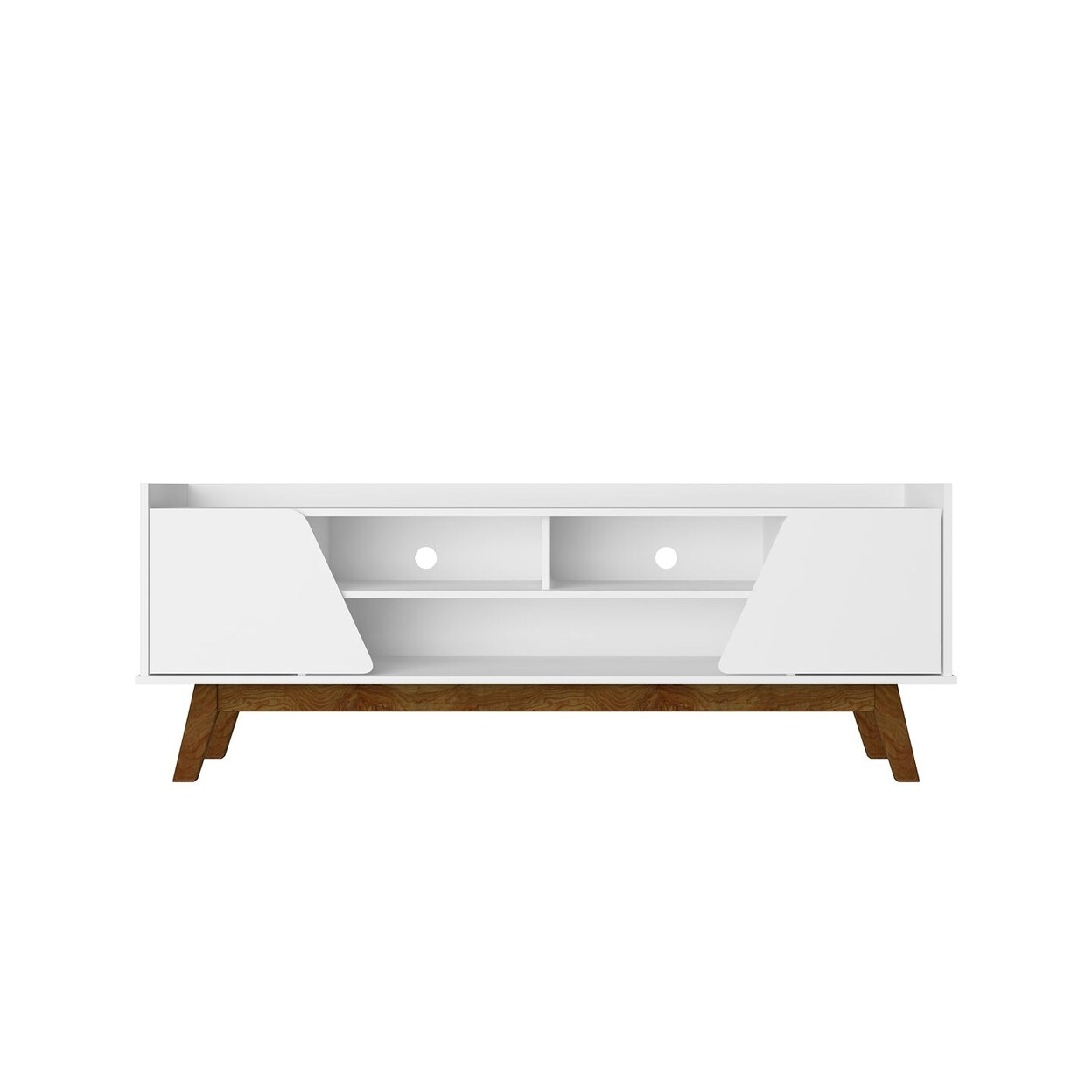 Manhattan Comfort Mid-Century Modern Marcus 62.99 TV Stand with Solid Wood Legs