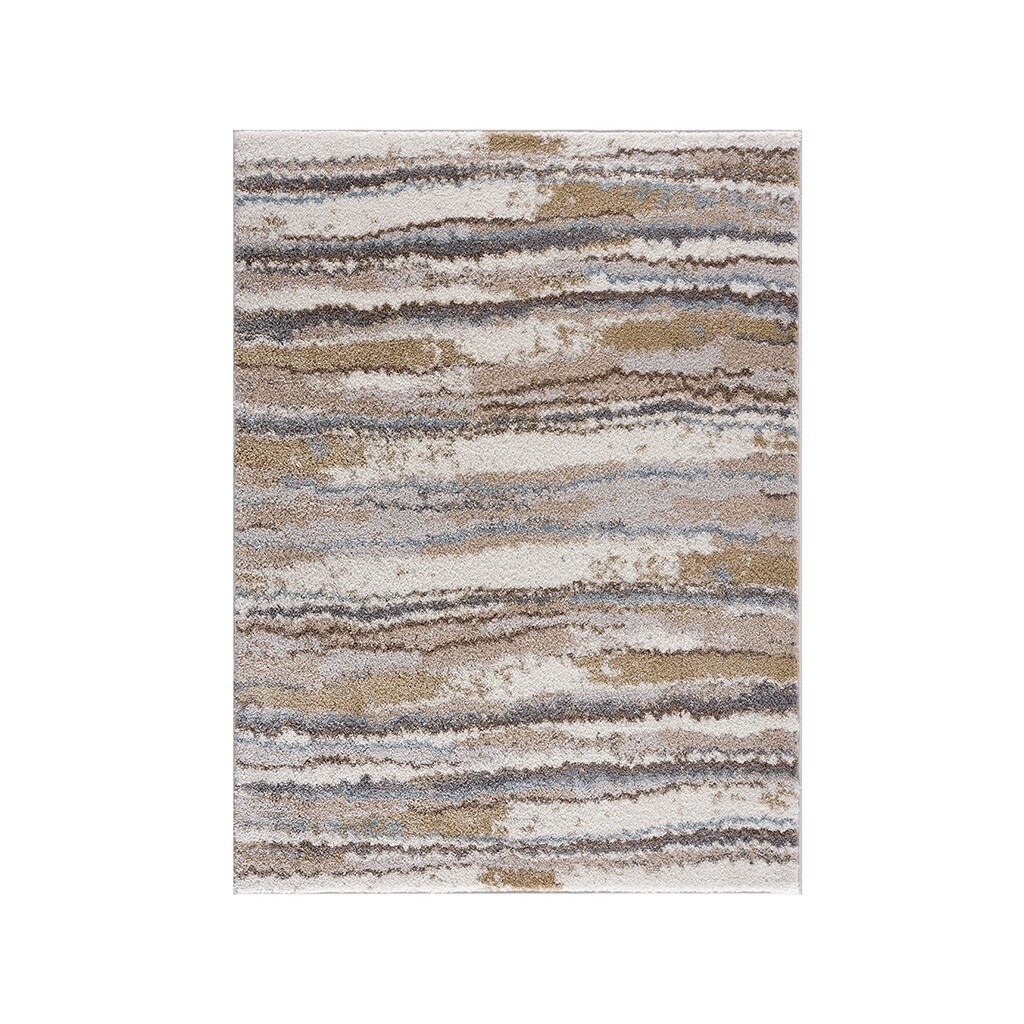 Gracie Mills   Lilibeth Watercolor Abstract Stripe Woven Super Soft Hight Pile Area Rug - GRACE-14259