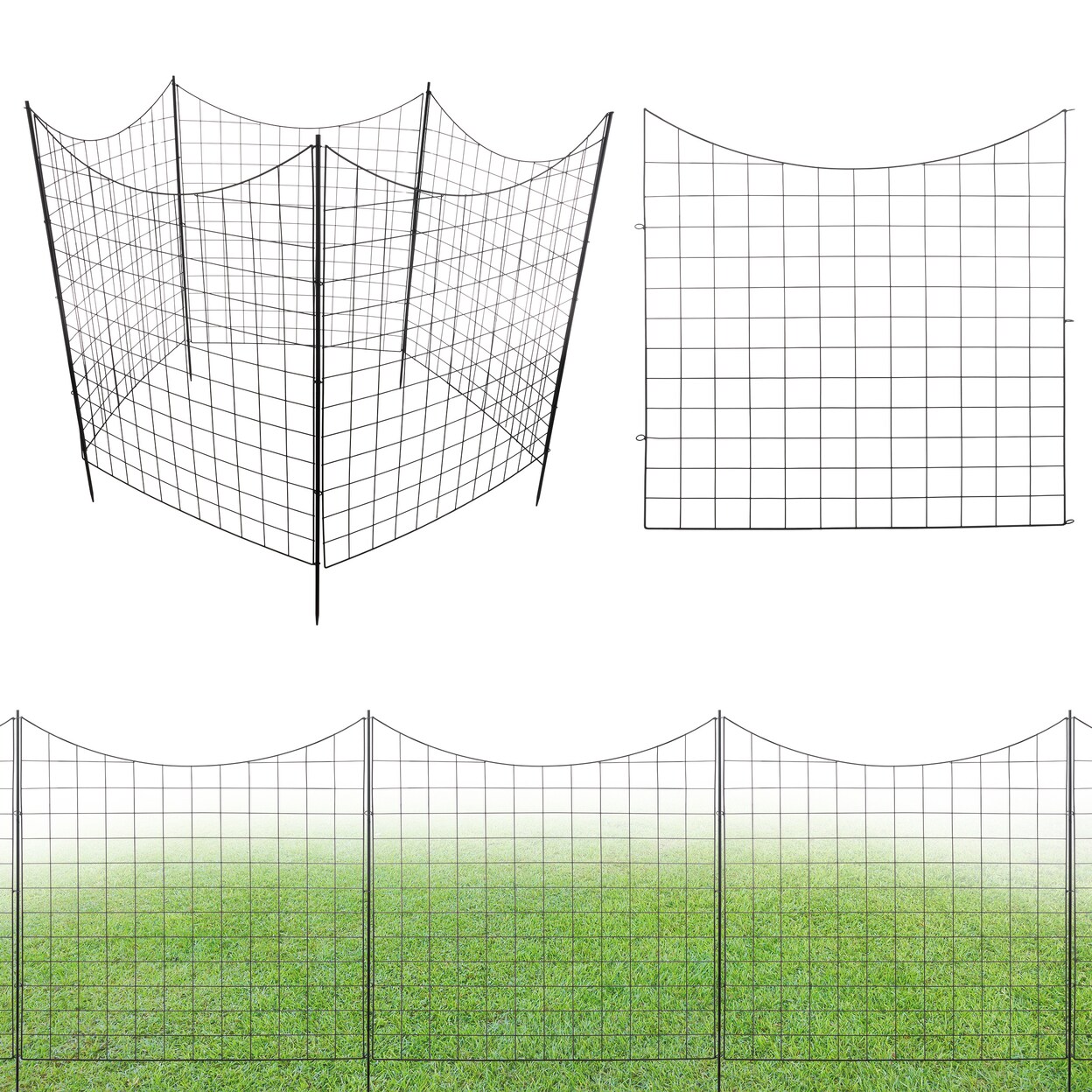 Pure Garden Garden Fence 39 in Tall Dog Fence or Animal Barrier Decorative Wire 5 Panel