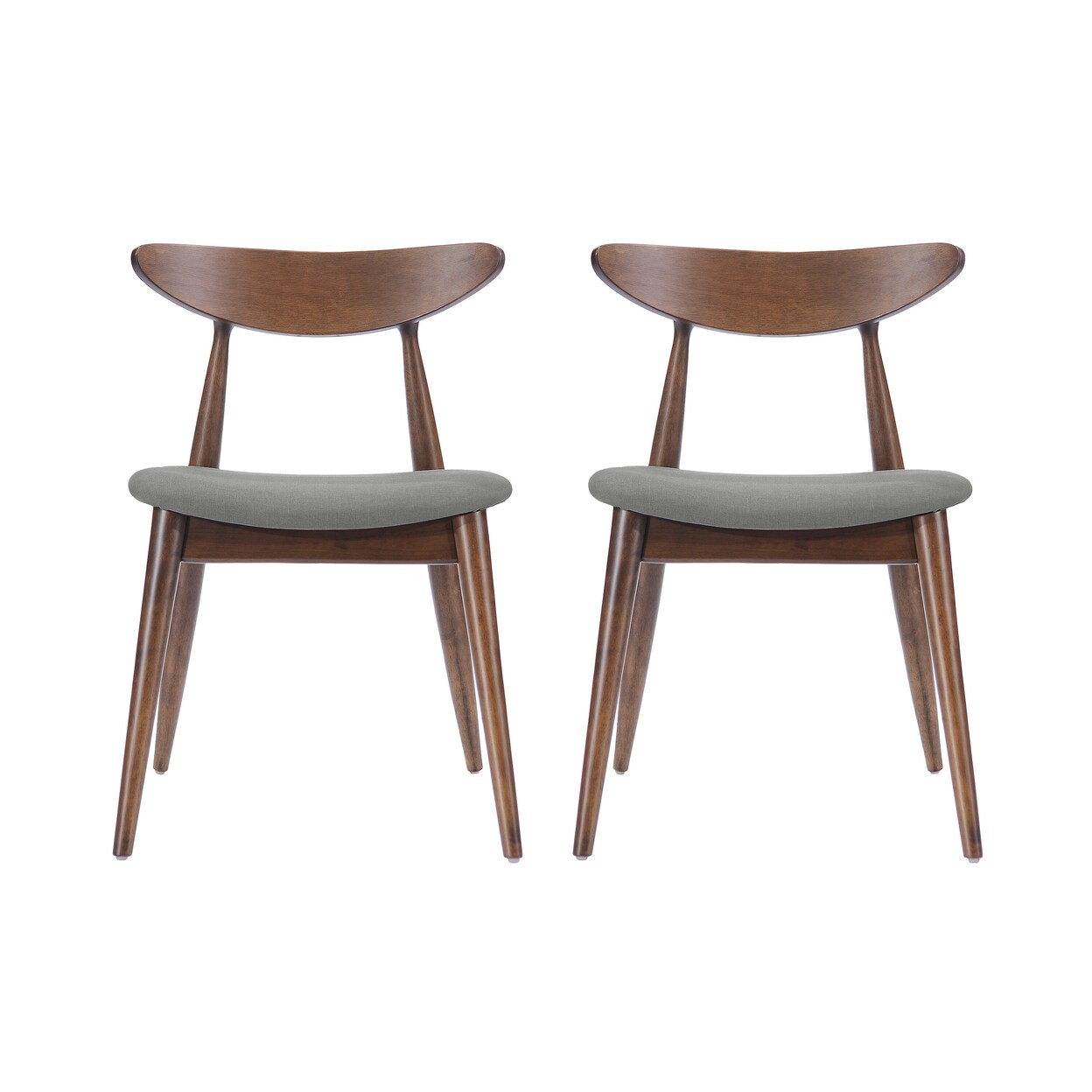 GDFStudio Issaic Mid-Century Modern Dining Chairs (Set of 2)