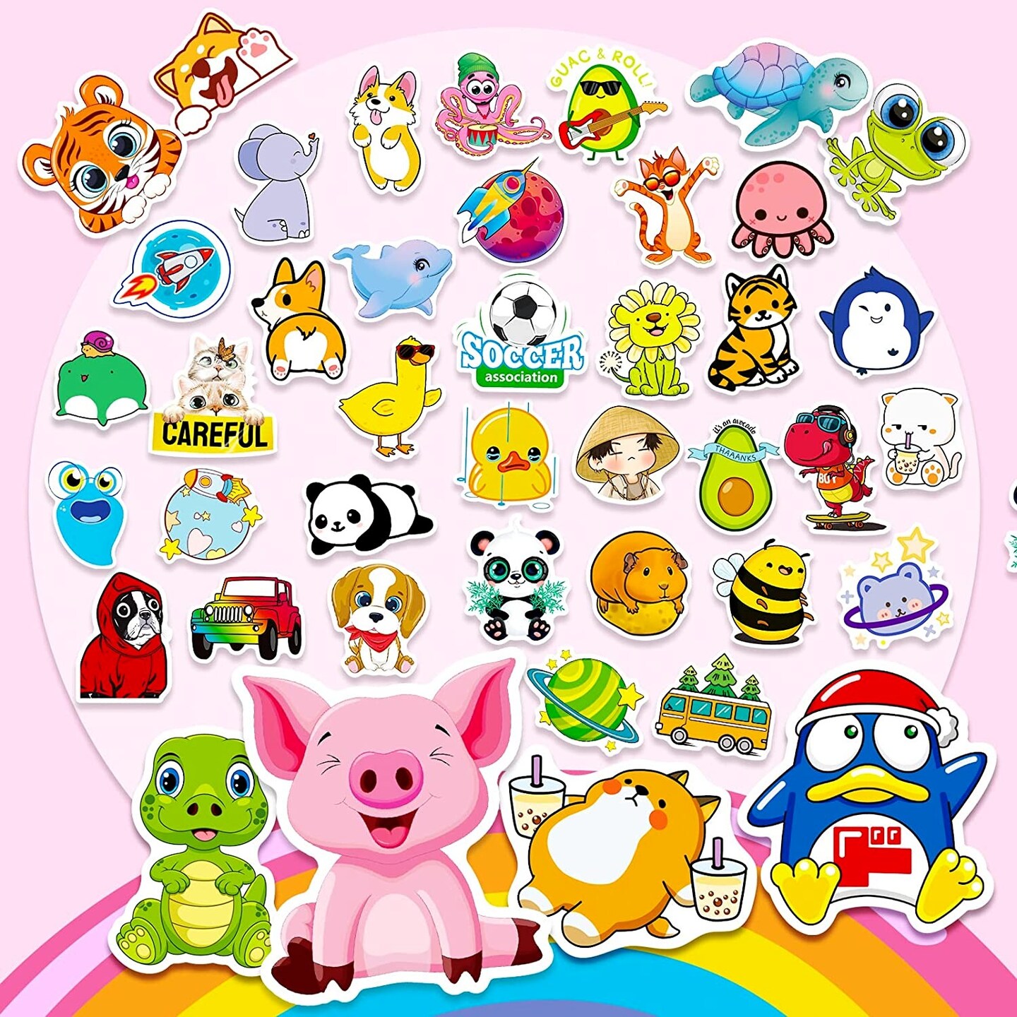 Stickers for Kids Water Bottle Vinyl Waterproof Scrapbook Cute Bulk