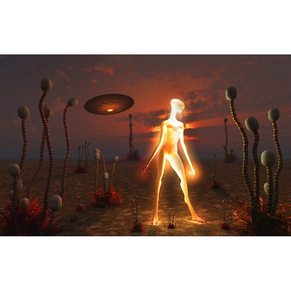 Posterazzi An alien light being Poster Print