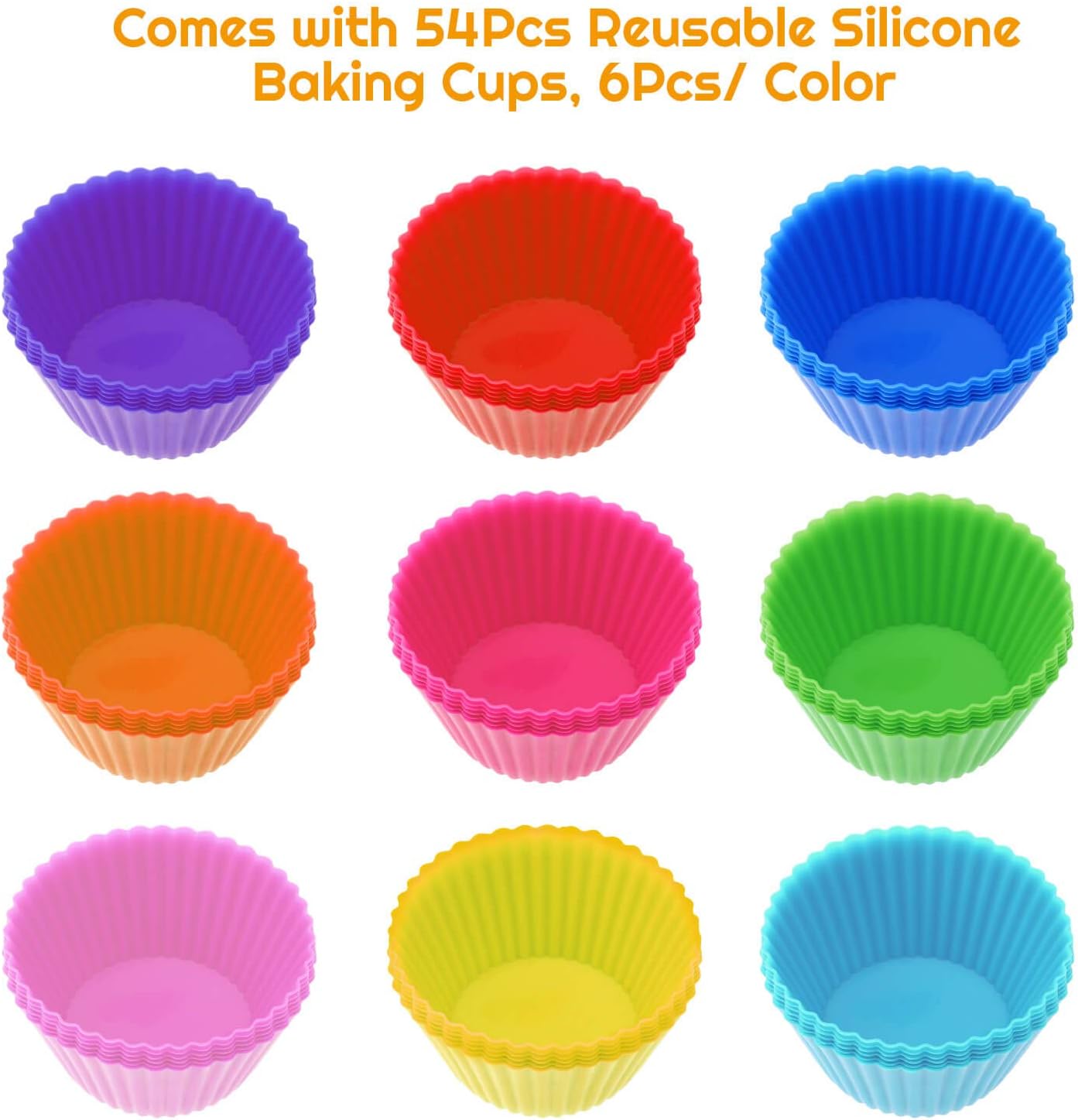Reusable Muffin Liners Cupcake 54 packs