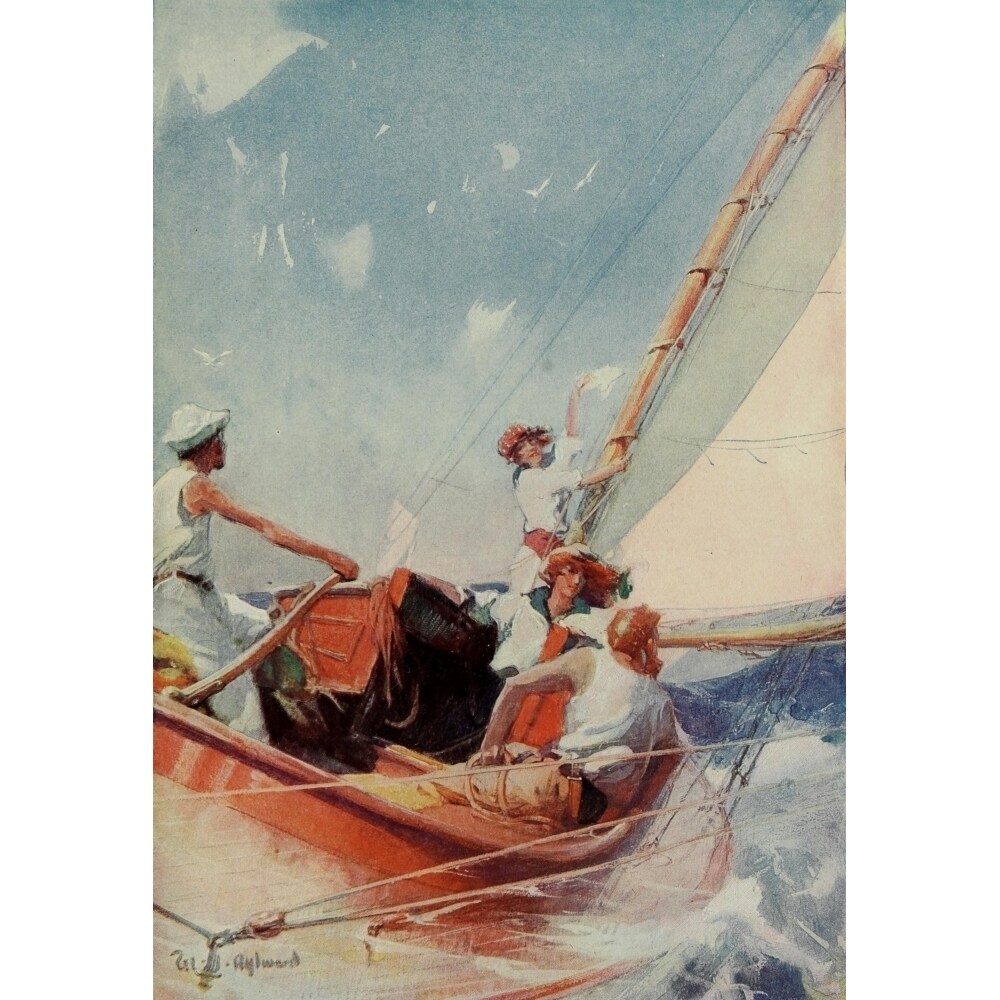 Posterazzi Scribners Magazine 52 1912  Cruising in August Poster Print by  William J. Aylward