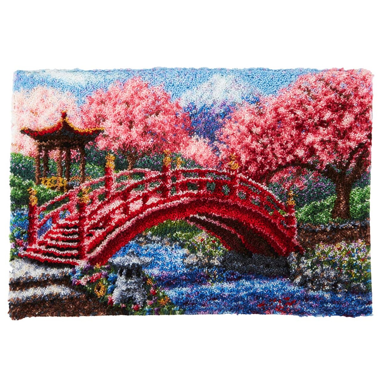 Herrschners  Cherry Blossom Bridge Latch Hook Kit