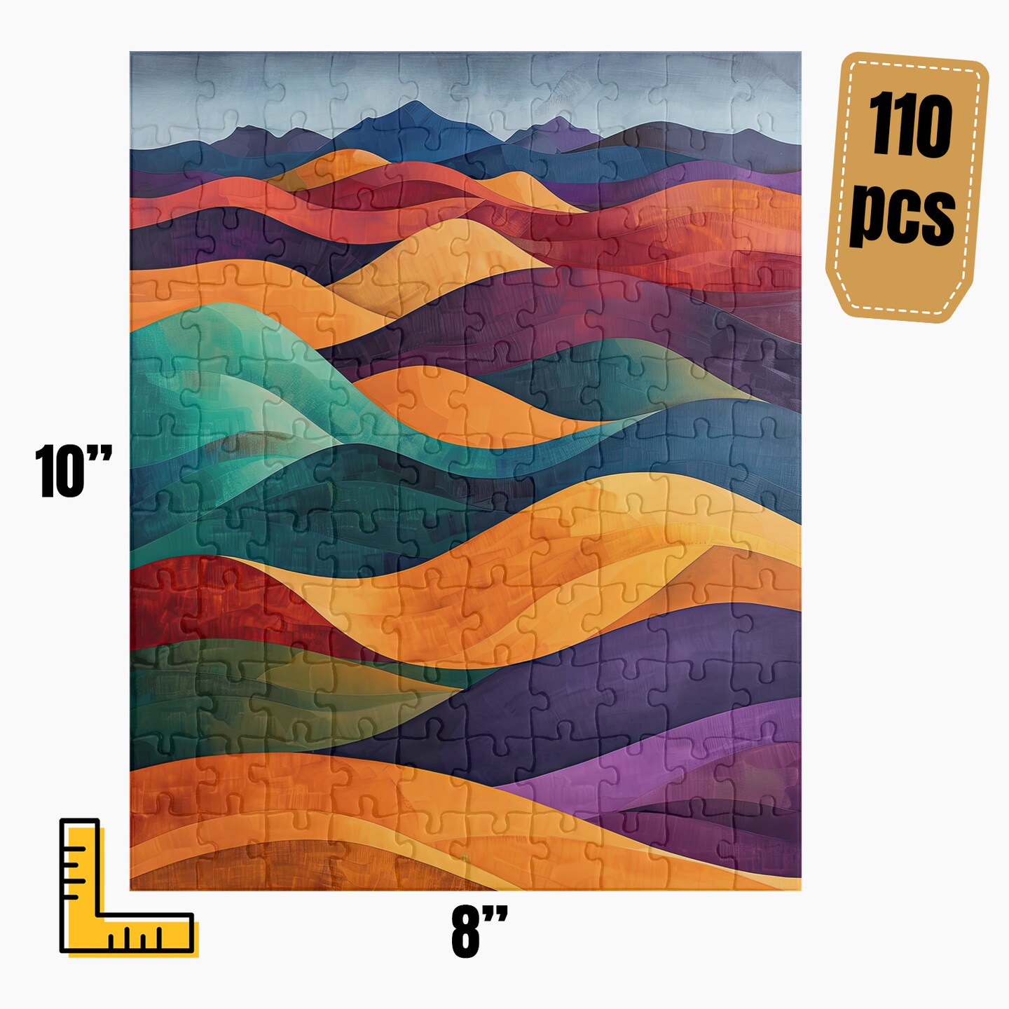 まみψ(｀∇´)ψ Modern Abstract Art Jigsaw Puzzle | S24A11 | MakerPlace by
