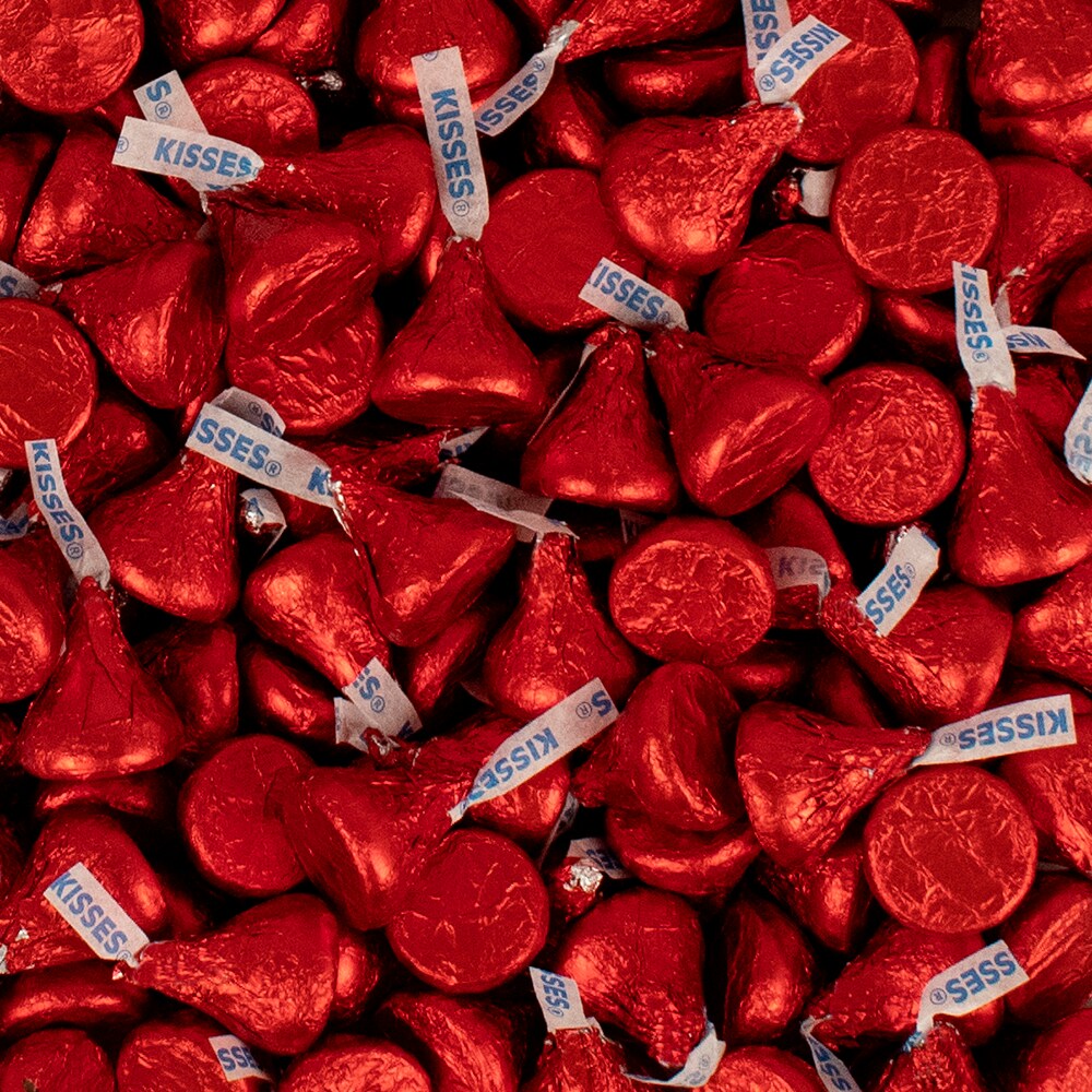 Red Hershey&#x27;s Kisses Candy Milk Chocolates
