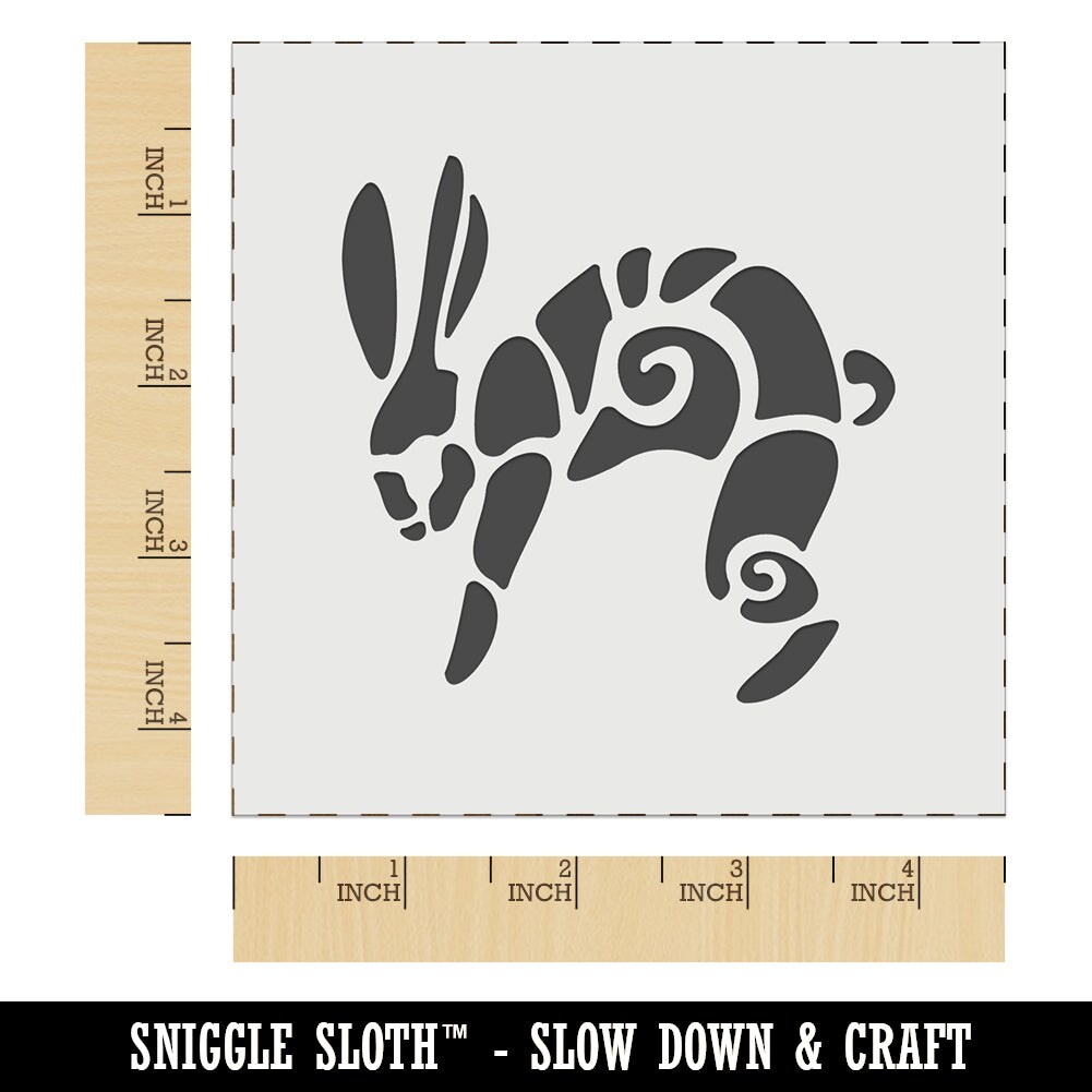 Southwestern Style Tribal Jackrabbit Hare Bunny Wall Cookie DIY Craft Reusable Stencil