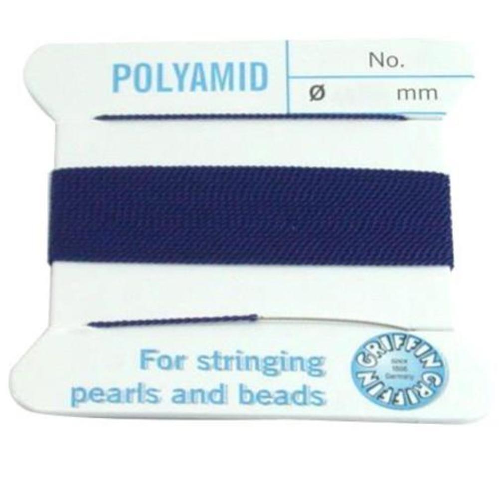 Griffin Nylon Beading Cord Thread Dark Blue Size