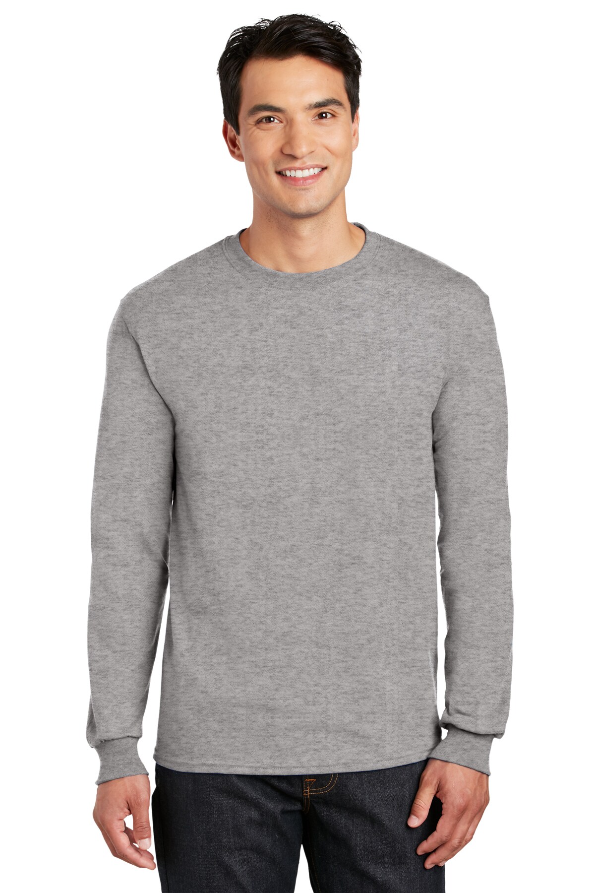 Gildan Dry Blend Crewneck Long Sleeve T-Shirt for Layering Workwear & Everyday Comfort