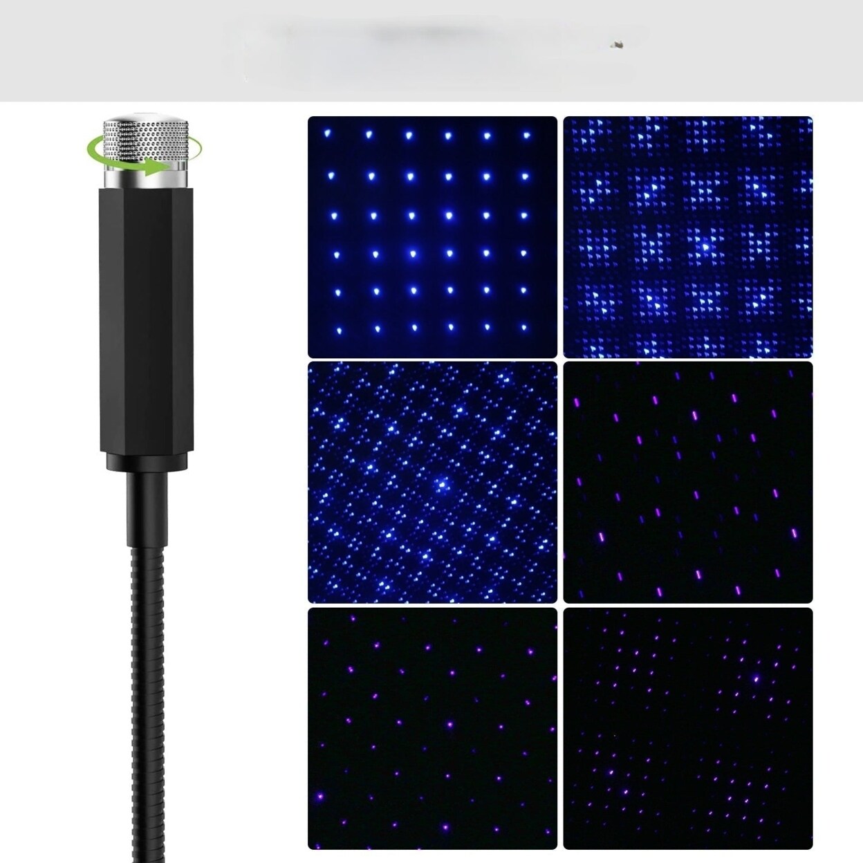 SKUSHOPS Car Star Projector Night Light Auto Roof Lights Romantic Flexible USB Night Lamp