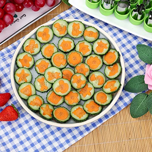 NEW LIVE 35 Pack Cookie Cutters Vegetable Fruit Cutter Shapes Stamps Mold Mini Cookie Cutters