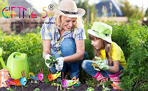4 Pieces Metal Garden Decor for Outside,Cute Grasshopper Outdoor Wall Art Decorative for Backyard,Patio,Tree,Lawn