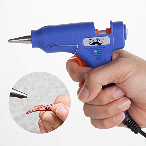 Mr. Pen– Hot Glue Gun Kit, Hot Melt Glue Gun Mini with 20pcs Glue Gun  Sticks and 20Wood Craft Sticks and 8Finger Protector