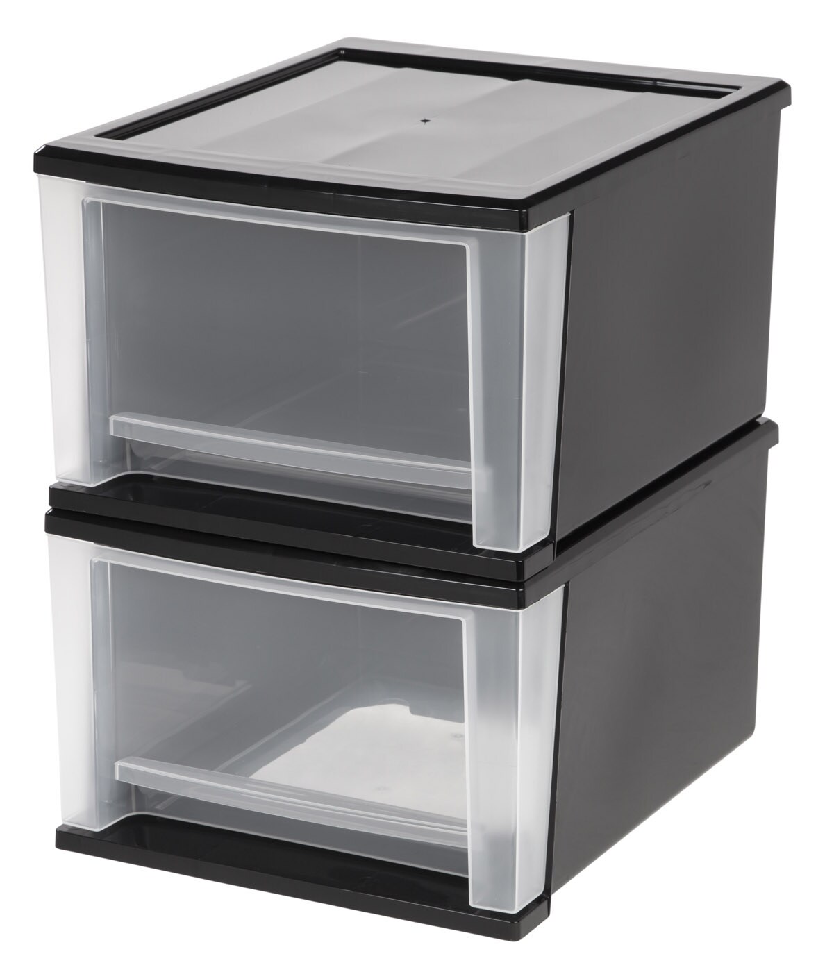 IRIS USA 17 Quart Stacking Drawer, Black