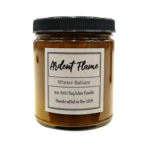 Candles | Winter Balsam | 100% Natural Soy Wax Candle for Home Decor | Highly Scented | Premium Fragrance | Handmade in Vermont, USA | 8 oz | Long Lasting | Gift for Women and Men