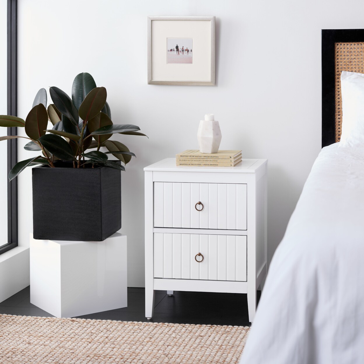 Safavieh   Tegan 2-Drawer Nightstand White