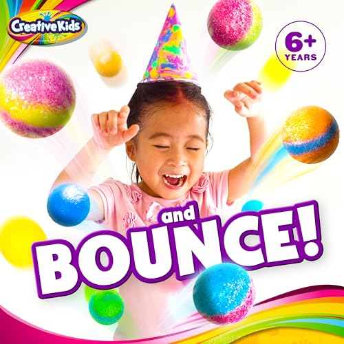 Magic Bouncy Balls - DIY STEM Toys - Science Kit for Kids - 25 Multicolor Bags & 5 Molds Makes Up to 43 Balls