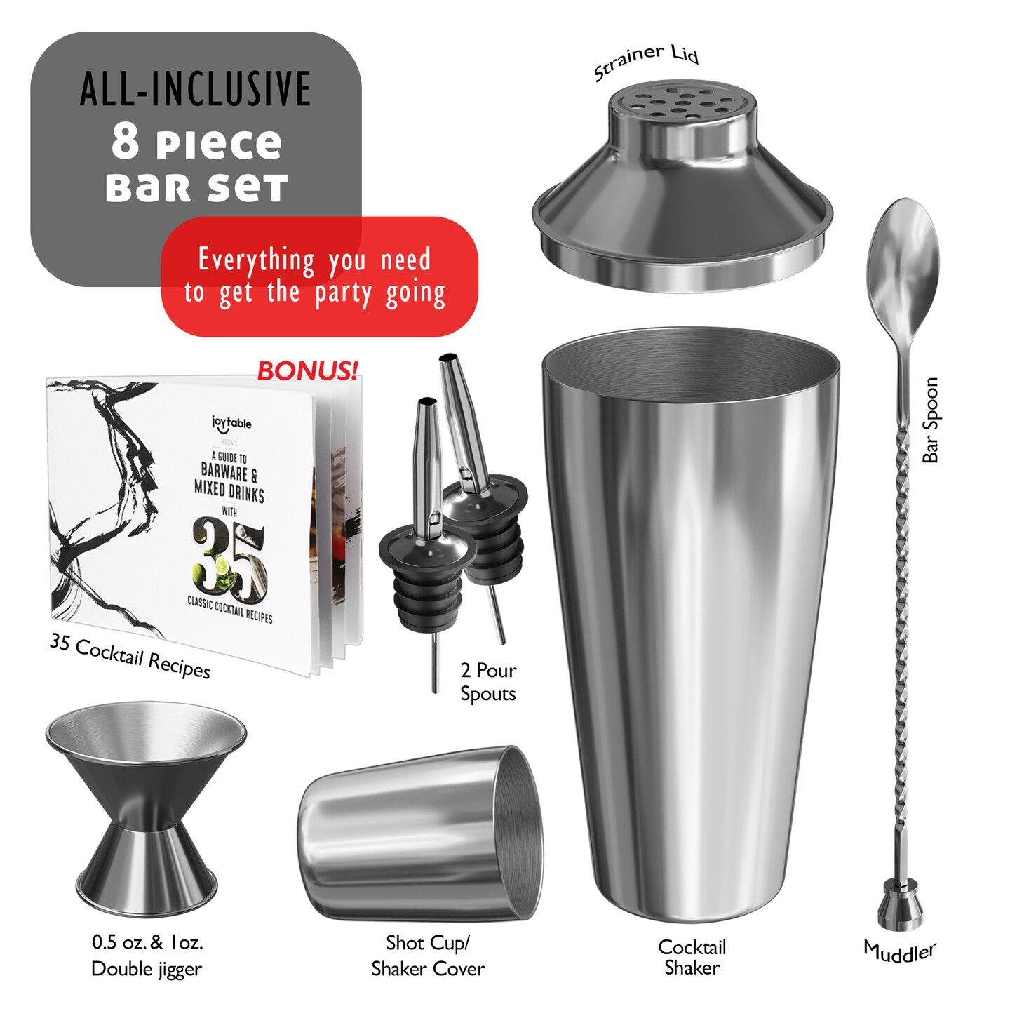 JoyTable Cocktail Shaker Set