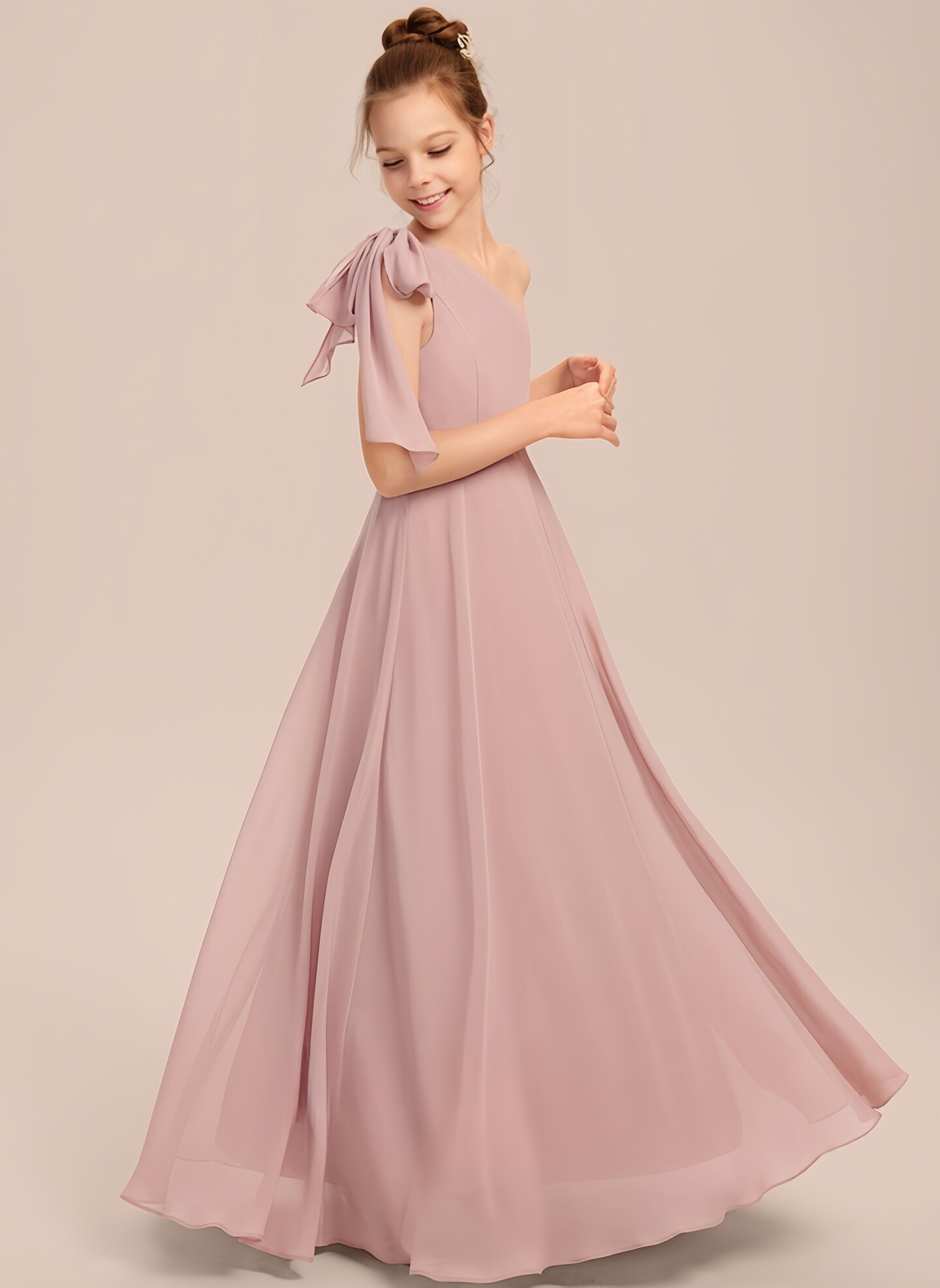 dusty rose junior bridesmaid dresses