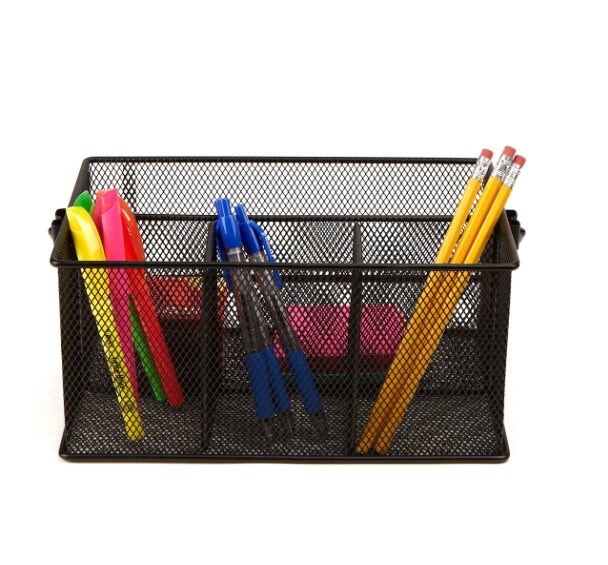 Black Mesh Storage Basket Organizer