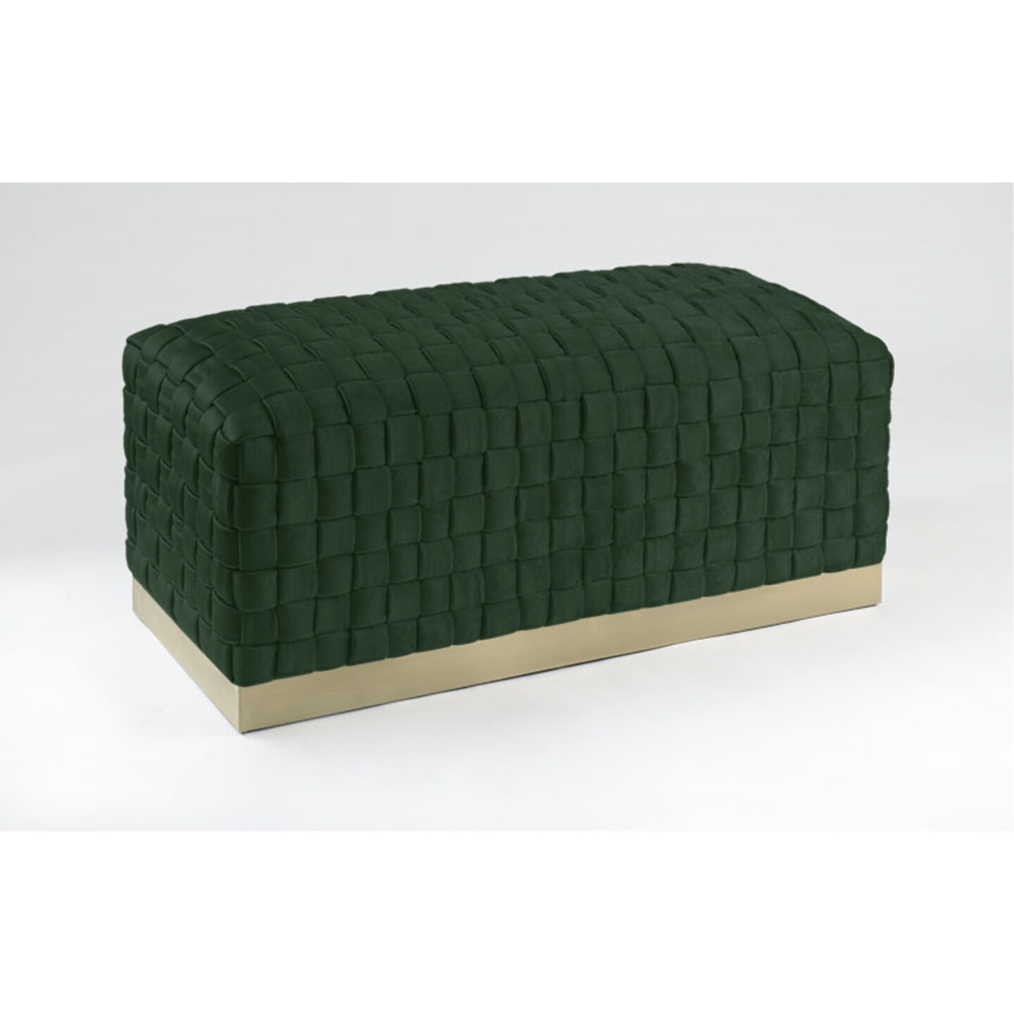 Diamond Velvet Hand Woven Upholstered Bench