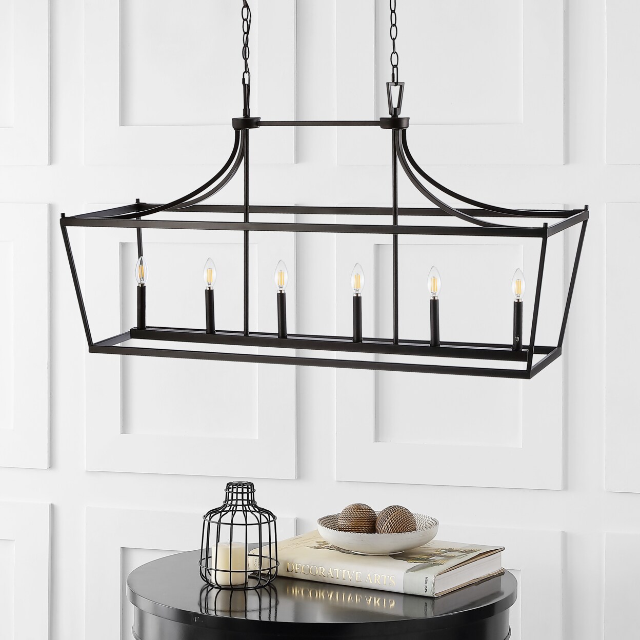 Safavieh   Aroris 6 Light 49 Inch Pendant  Oil Rub Bronze