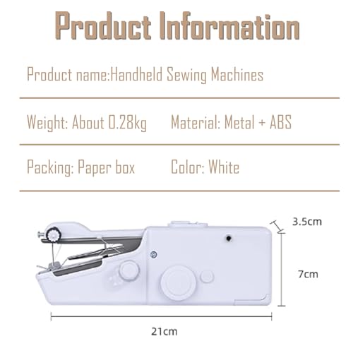 Handheld Sewing Machine, Sewing Machine for Beginners, Battery and USB  Operated Mini Sewing Machines, Easy to Operate Portable Sewing Machine for  Beginners(White)