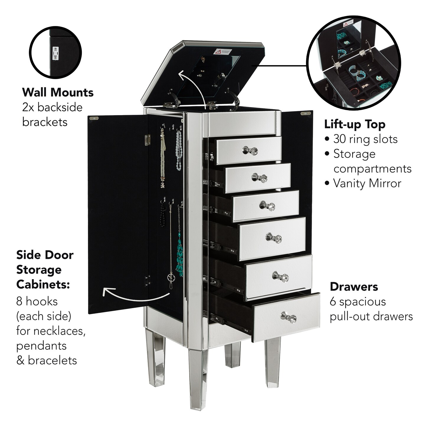 Aniyah Jewelry Armoire