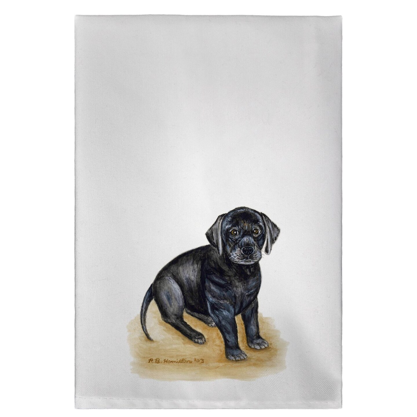 Betsy Drake Black Lab Puppy Towel