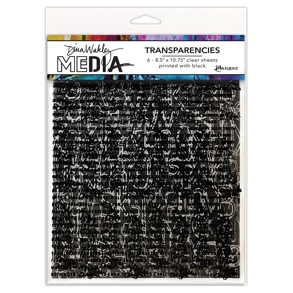 Dina Wakley Media Transparencies-Typography Set 1