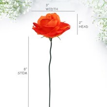 50-Pack: Orange Rose Picks, 8&#x22; Long, 3&#x22; Wide, Floral Home by Artificial Flowers