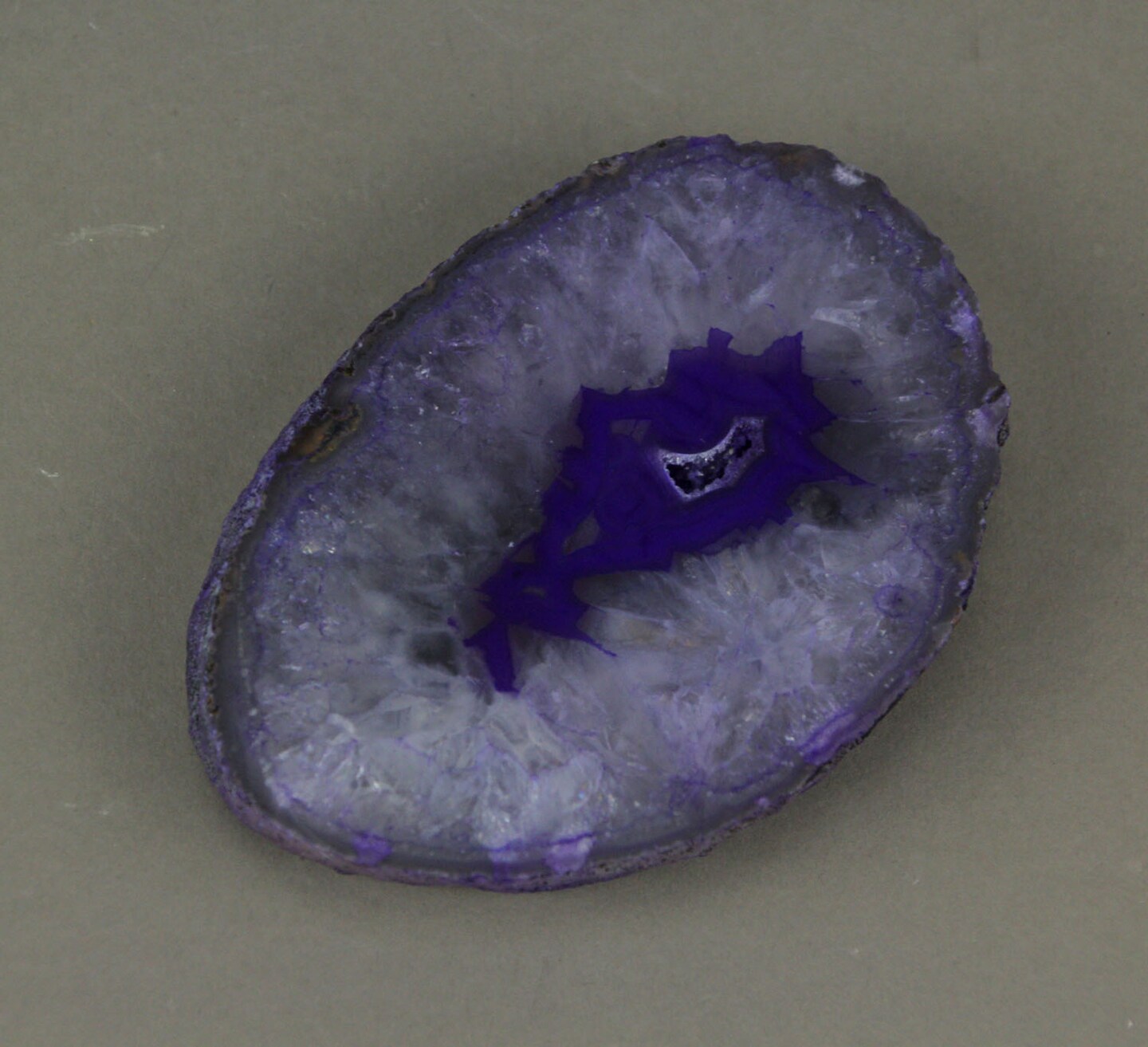 Thick Slice Agate Slab Hand Dyed Crystal Geode Specimen Polished Sectional Cut