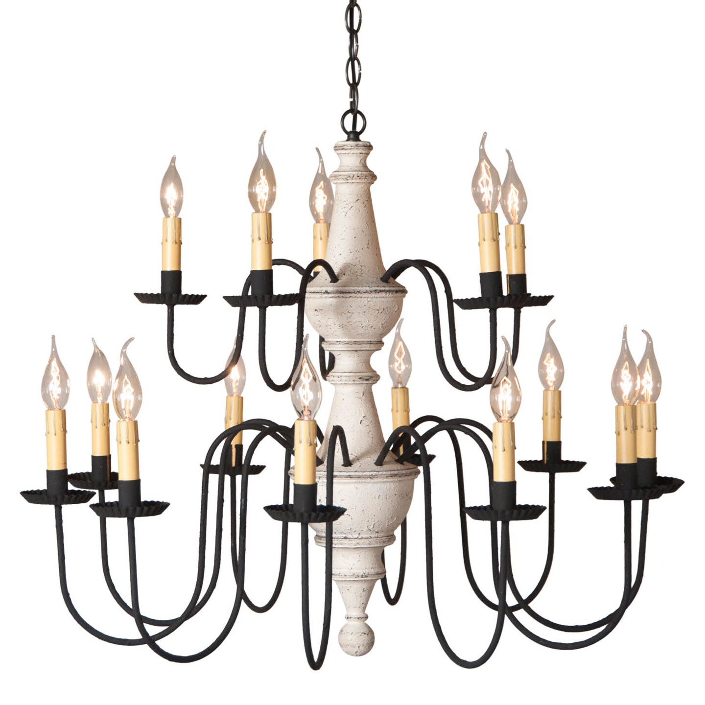 Harrison Two Tier Chandelier in Vintage White
