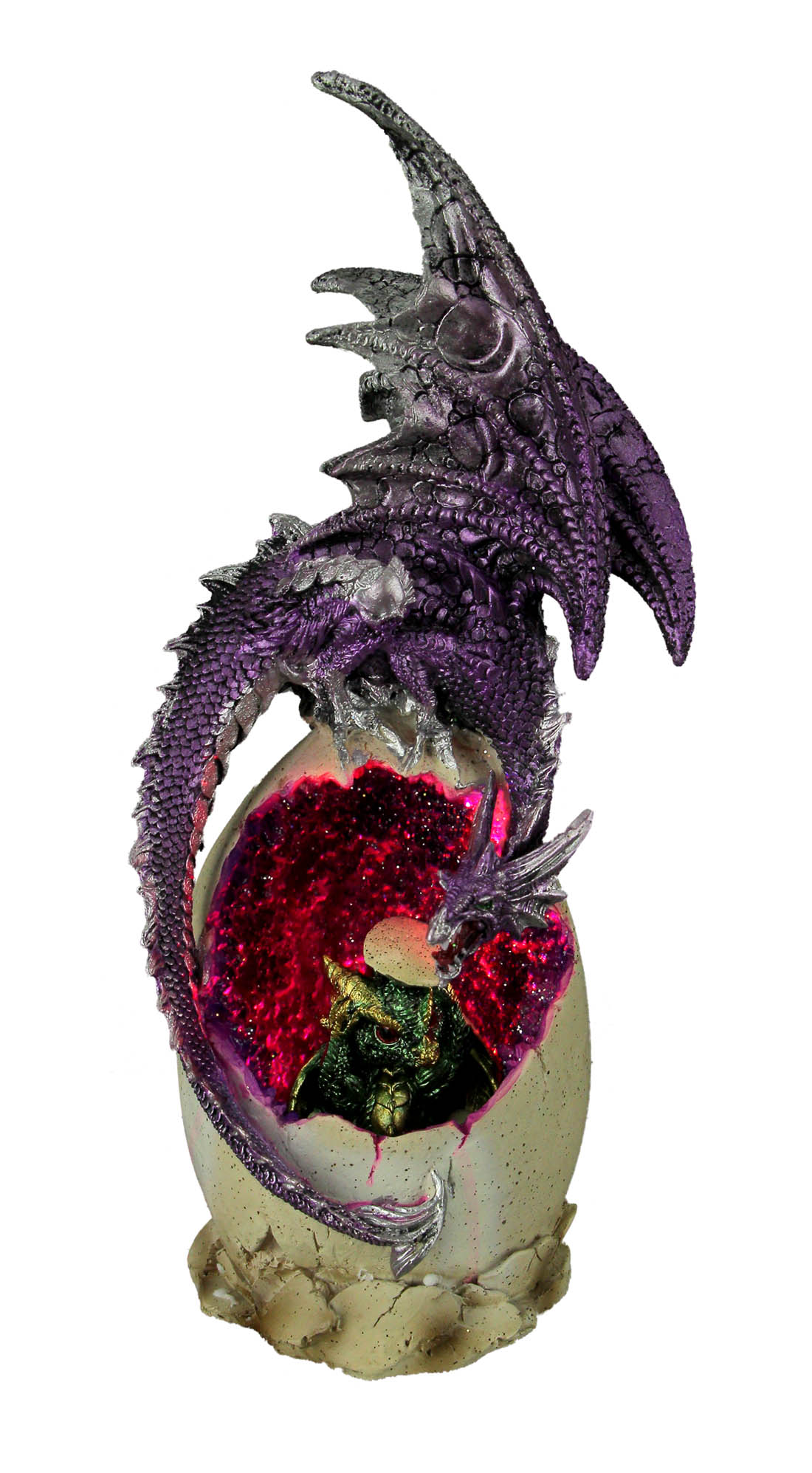The Hatchling Mother and Baby Dragon LED Egg Statue | Michaels