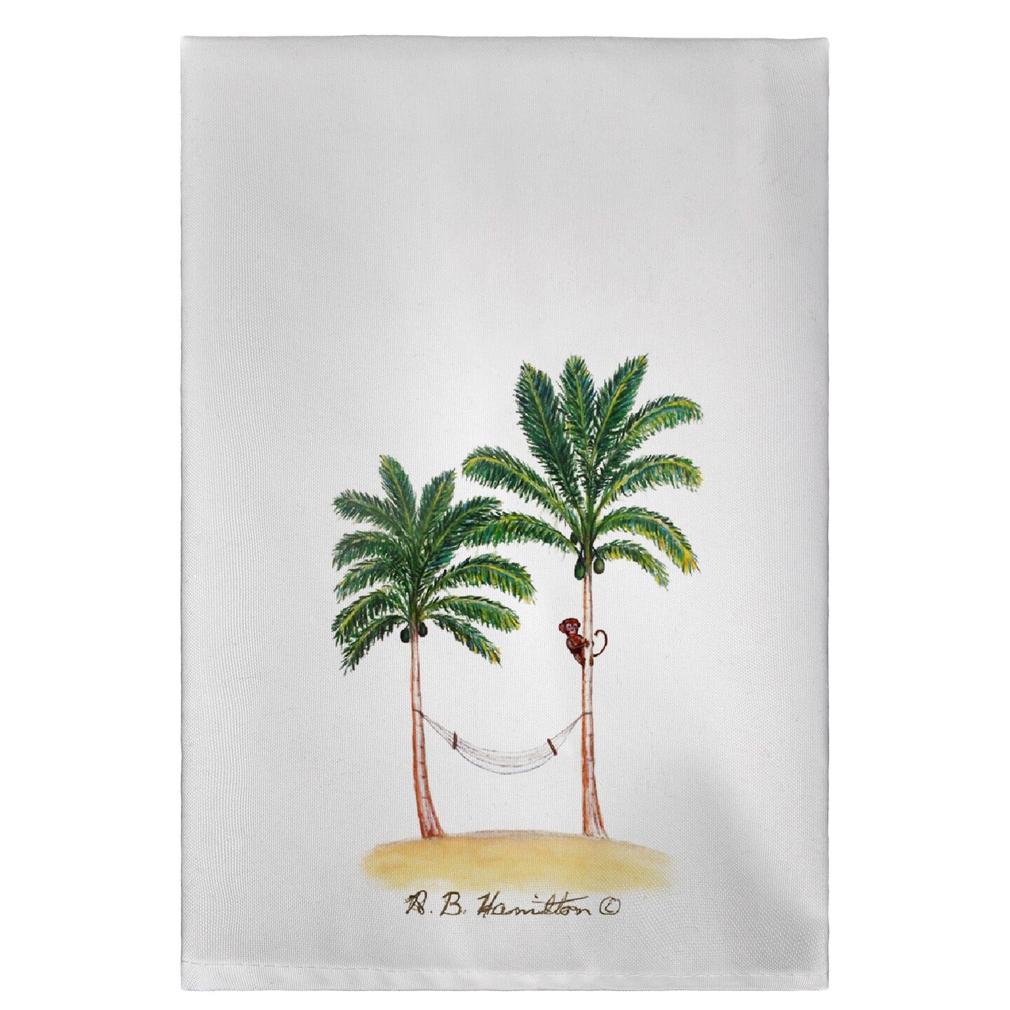 Betsy Drake Monkey &#x26; Palm Guest Towel