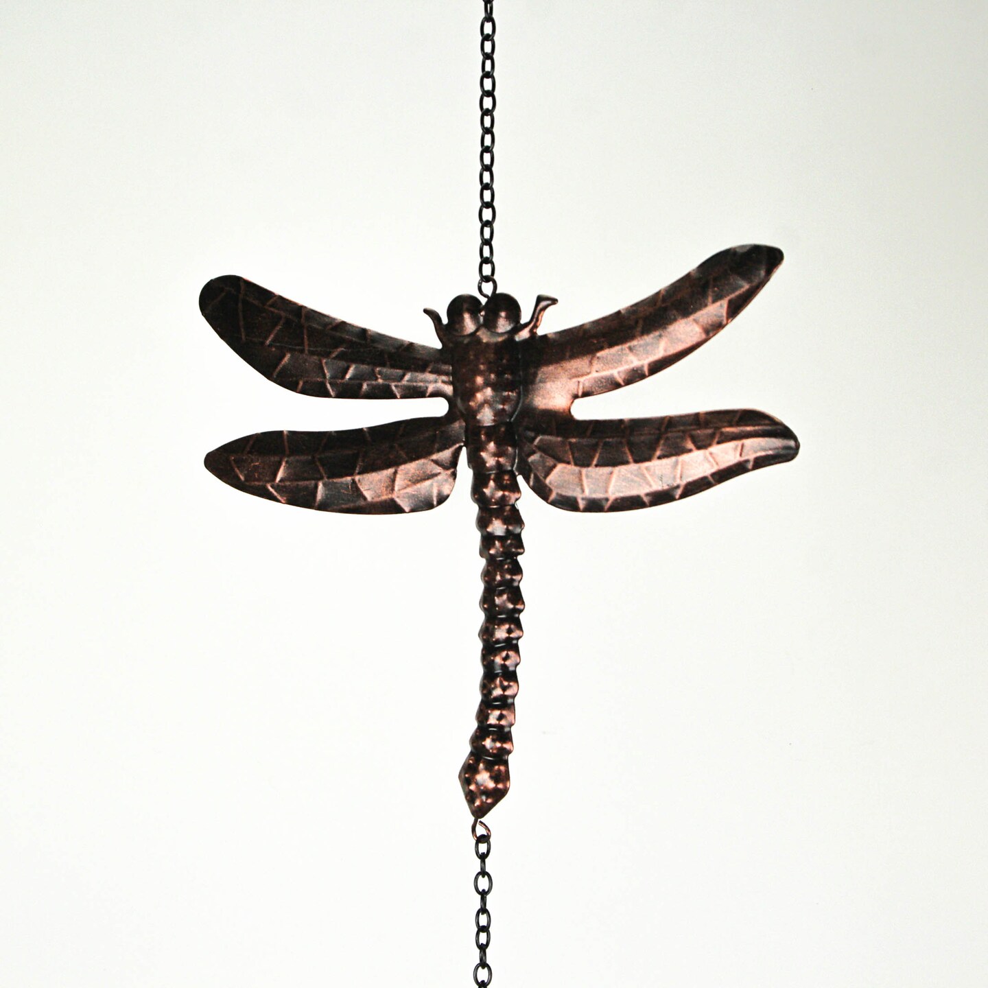 Metal Dragonfly Wind Spinner Chain Kinetic Garden Sculpture Home Decor