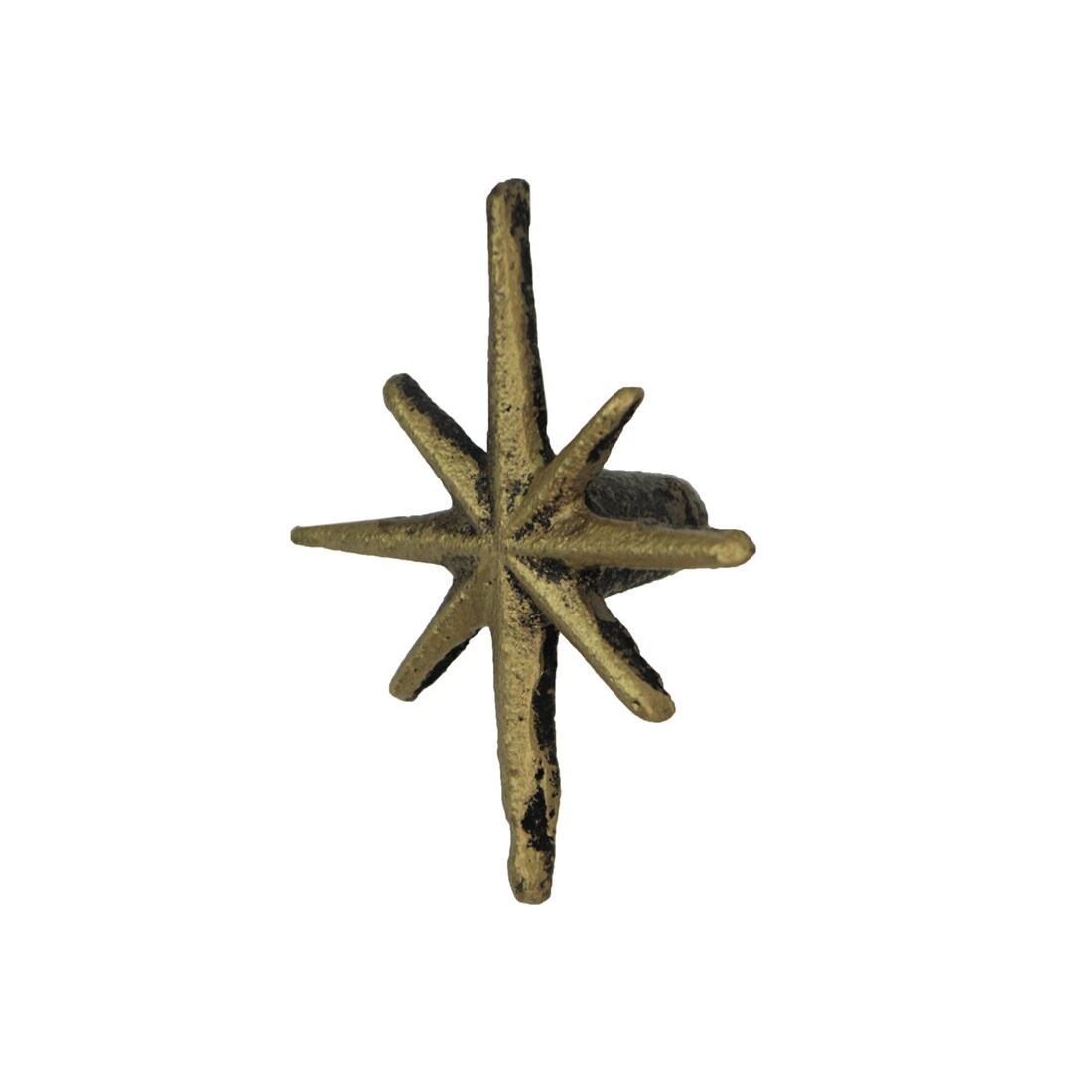 Set of 6 Antique Finish Mid Century Modern Starburst Drawer Pulls