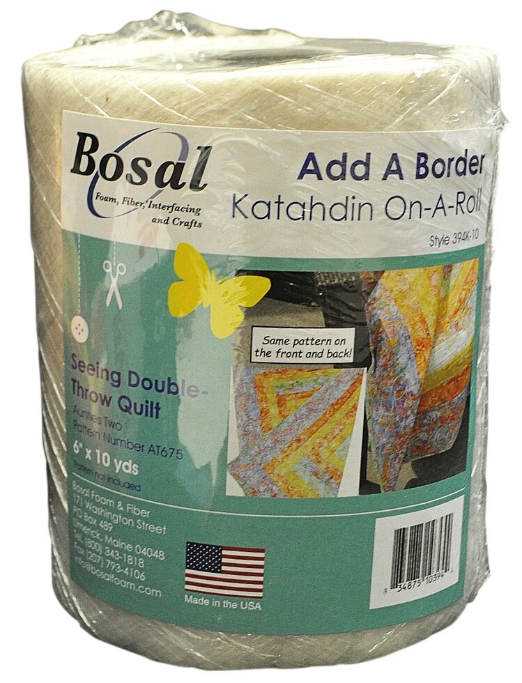 Bosal Katahdin Add-A-Border 100% Organic Cotton Batting-6&#x22;X10yd