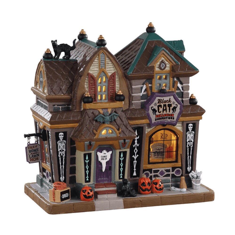 Lemax® Spooky Town™ Halloween Village: Black Cat Halloween Decor