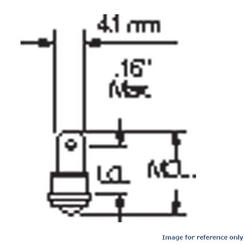 GE 685 - 28706 5w 5v T1 C-2R Sx4s4 Base Low Voltage Miniature Automotive Bulb