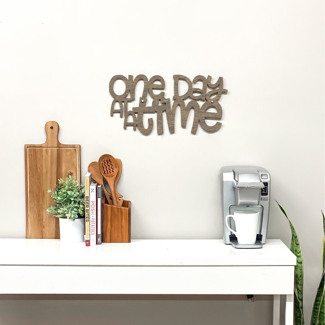 Spunky fluff one day at a time wooden decorative letters michaels