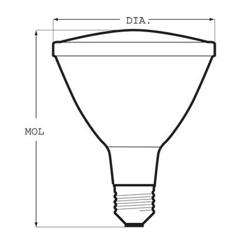 GE 45066 CMH 39W PAR30L M130 E26 HID 3000K Spot 10 Metal Halide Bulb