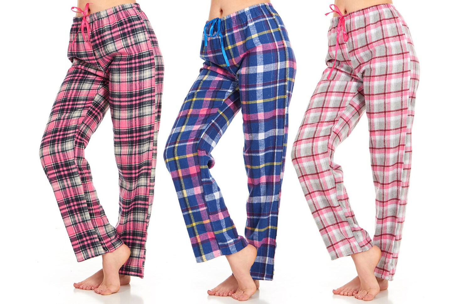 Women&#x27;s Flannel Pajama Pants 3 Packs