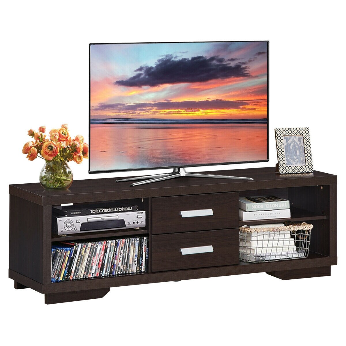 TV Stand Entertainment Center Hold up to 65 Inch TV
