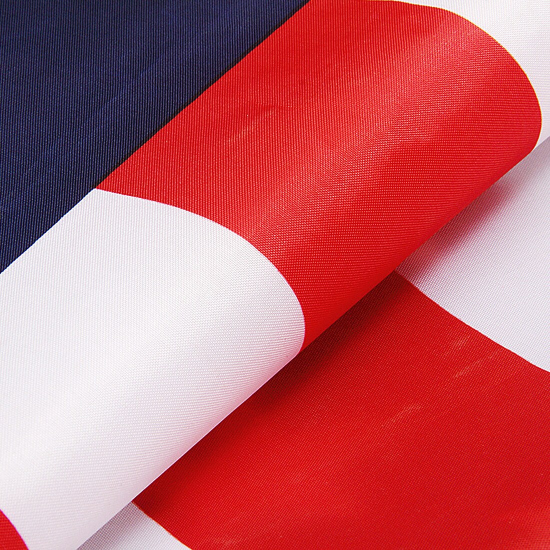 3x5 FT Polyester American Flag with Embroidered Stars, Sewn Stripes, Brass Grommets - Outdoor USA Flags