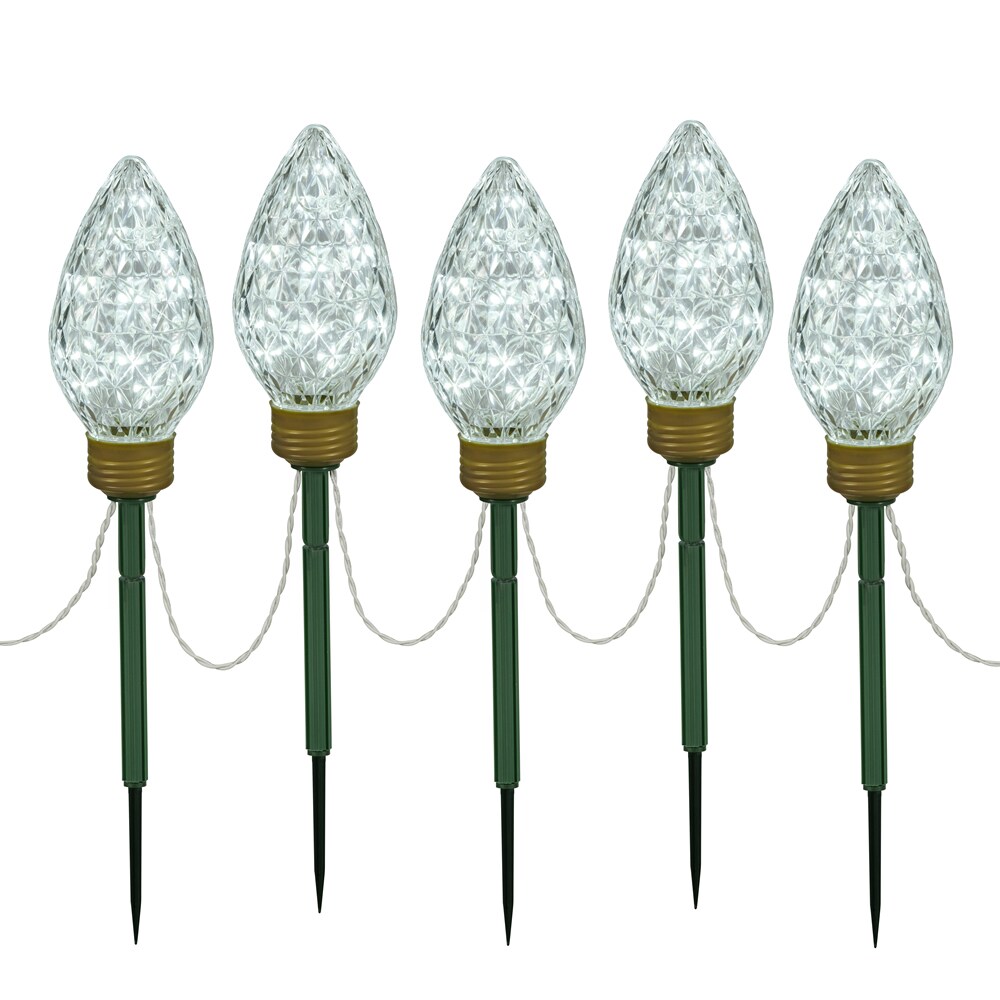 100Lt x 8.5&#x22; LED Cool White C9 5Pc Stake 24&#x22;