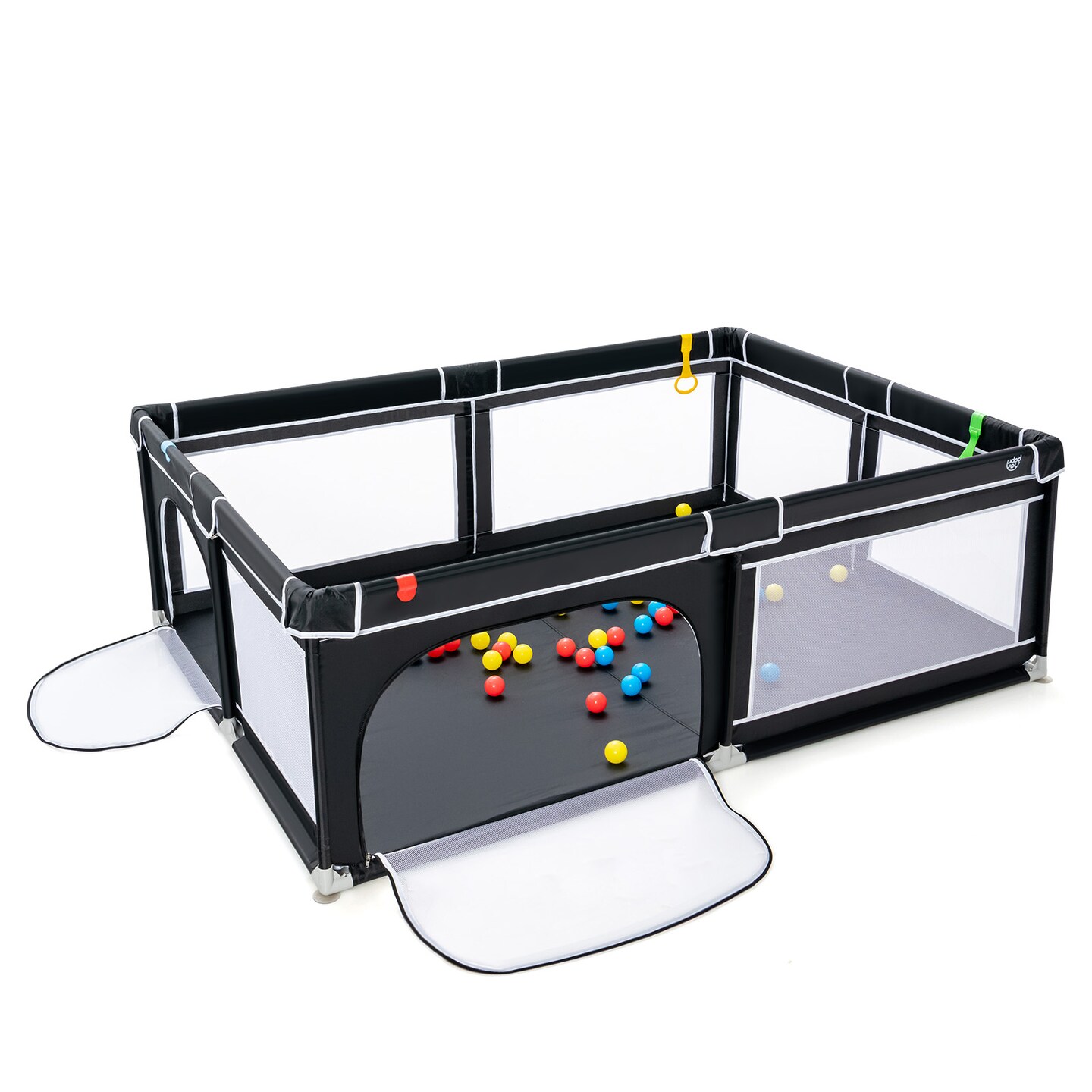 Portable Extra-Large Safety Baby Fence with Ocean Balls and Rings