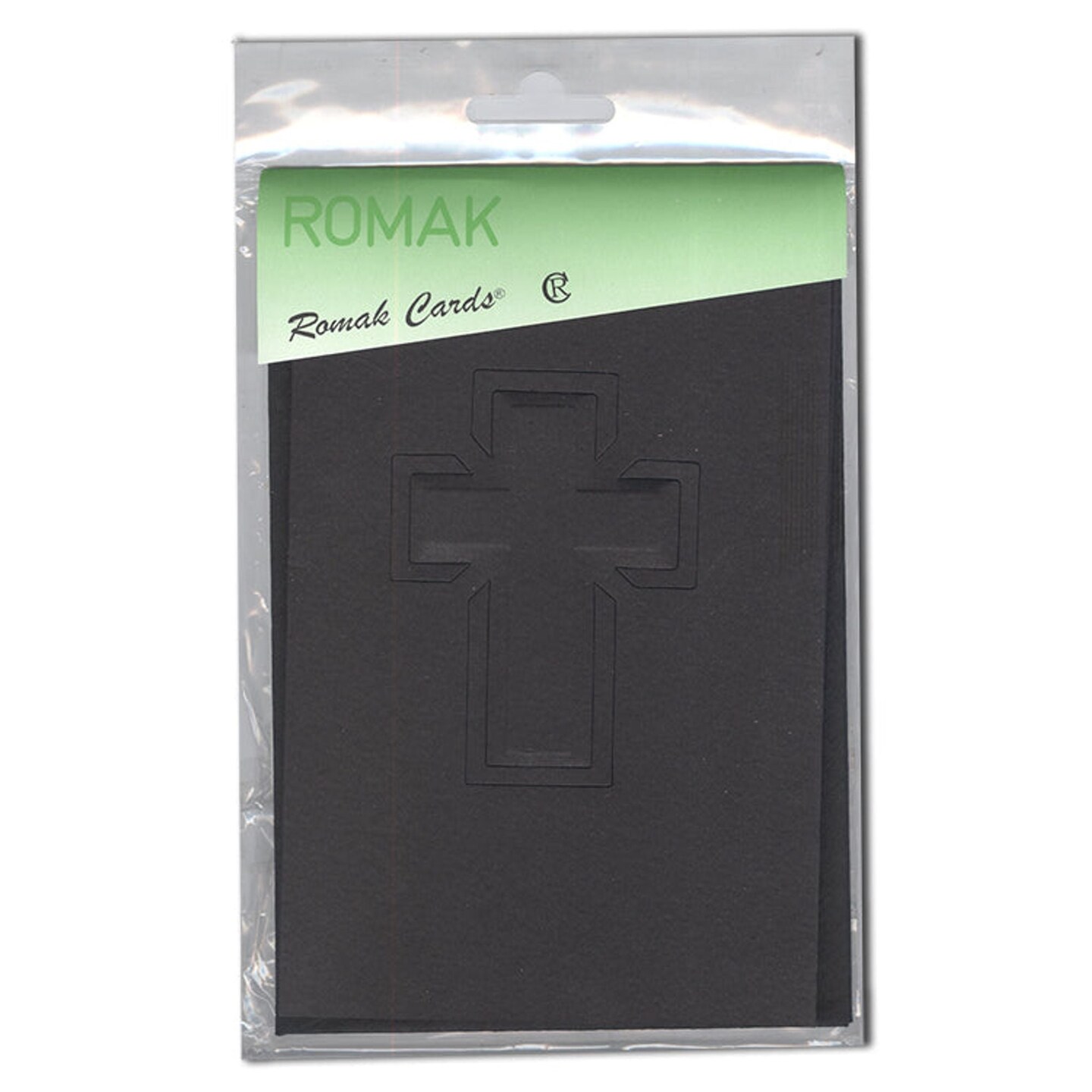 Romak 4 Window Cards &#x26; Envelopes 4x6&#x22; Cross - Black