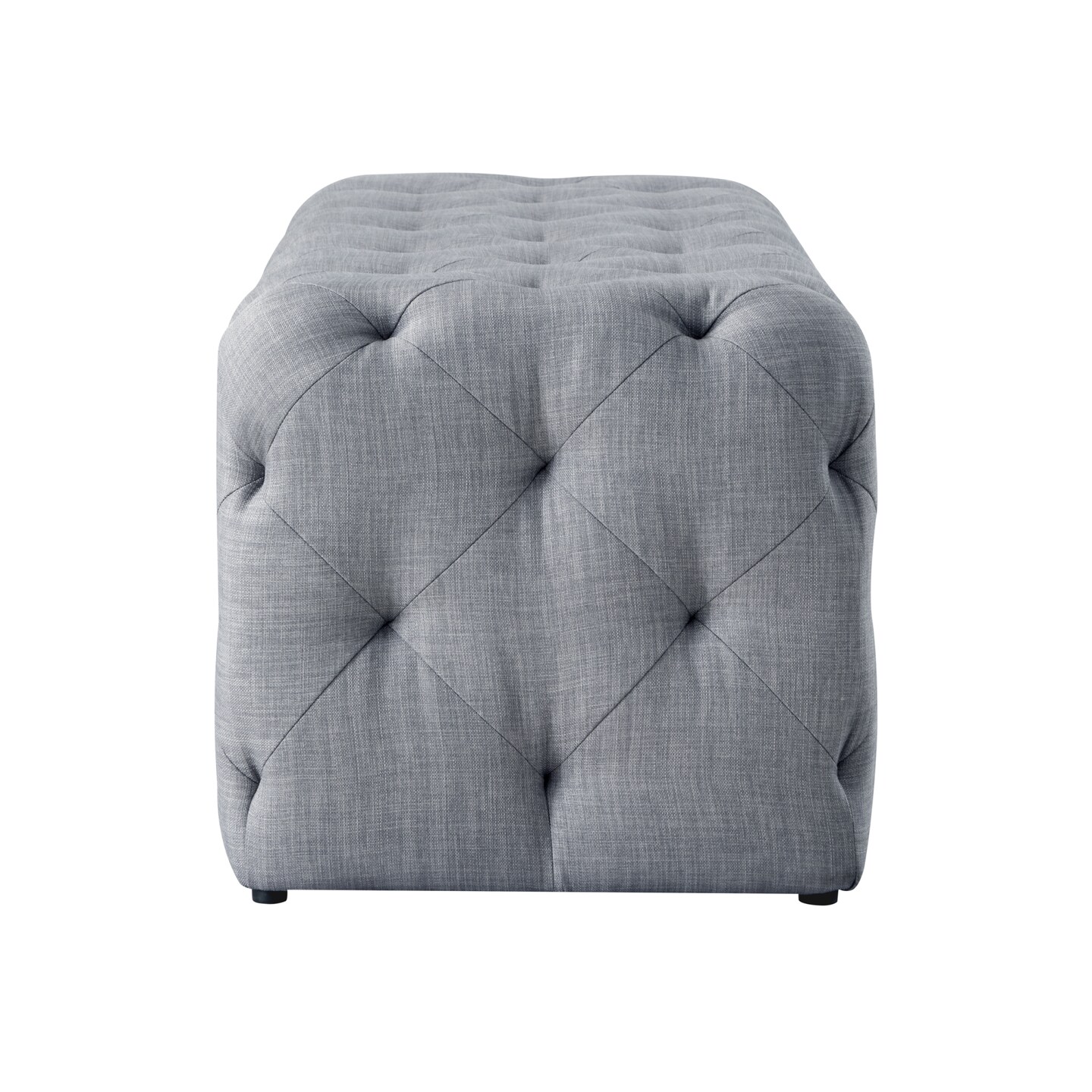 Norman Velvet/Linen Tufted Allover Upholstered Bench